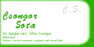 csongor sota business card